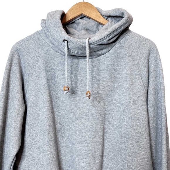 Tentree Basic Heather Grey Hooded Drawstring Sweatshirt - Picture 7 of 14